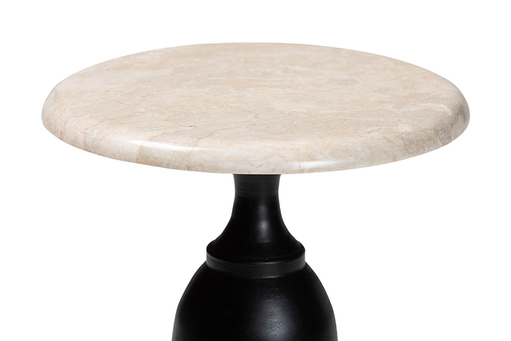 bali & pari - Perlita End Table - J2627-MS-2PCDT-Gry Marble/Blk Wood-ET view 2