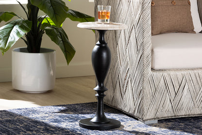 bali & pari - Perlita End Table - J2627-MS-2PCDT-Gry Marble/Blk Wood-ET view 5
