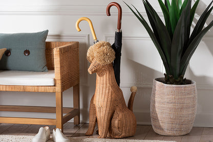 bali & pari - Persis Umbrella Holder - WS245-Honey Ada-Rattan-Umbrella Holder view 2
