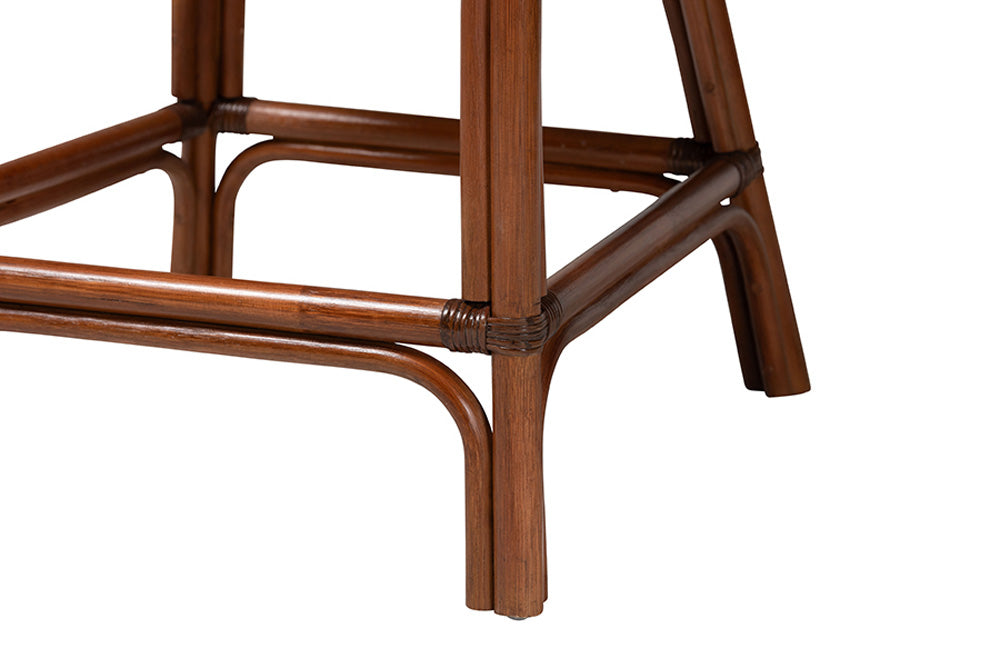 bali & pari - Petra Counter Stool - Petra-Rattan/Coffee Bean-Cushion-CS view 7