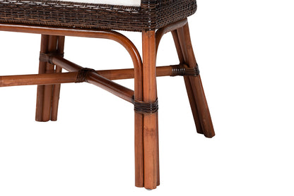 bali & pari - Petra Dining Chair Set of 2 - Petra-Rattan/Coffee Bean-Cushion-DC view 6