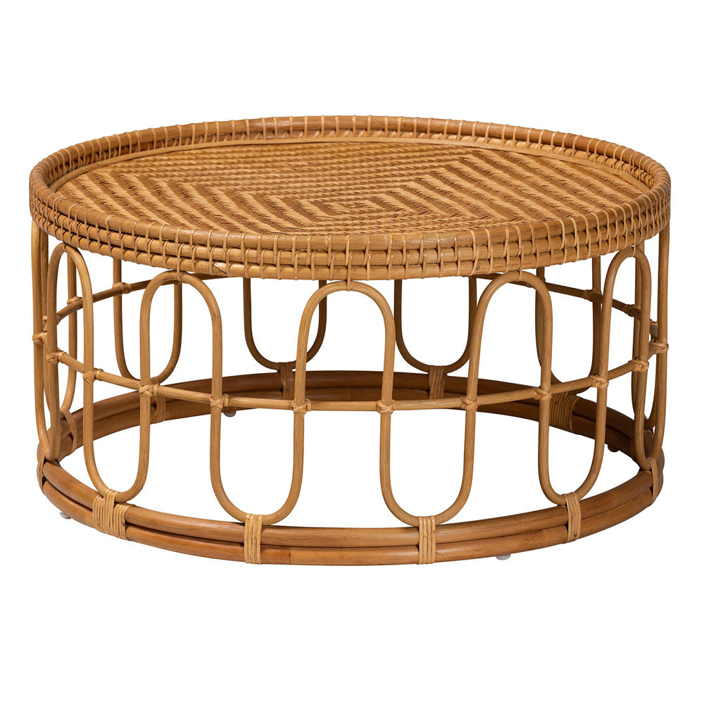 bali & pari - Phoenix Coffee Table in Light Honey - Phoenix-Light Honey Rattan-CT view 1