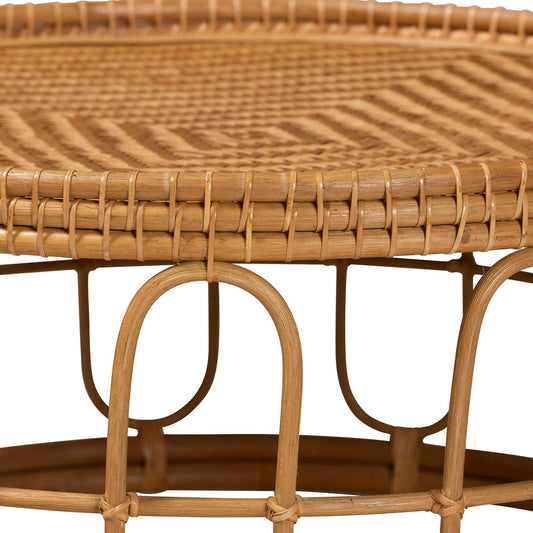 bali & pari - Phoenix Coffee Table in Light Honey - Phoenix-Light Honey Rattan-CT view 2