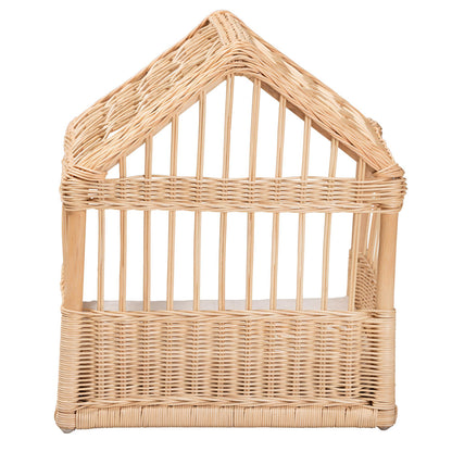 bali & pari - Pieta Pet Bed in White/Natural Brown - PB001-Rattan-Pet Bed view 4