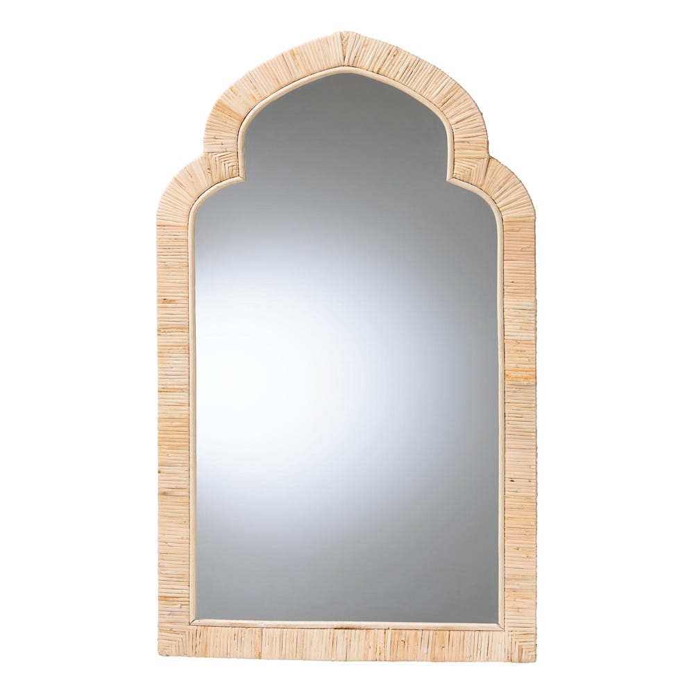 bali & pari - Plautilla Mirror in Natural - WS227-Natural-Rattan/Wooden-Mirror-Boxed view 1