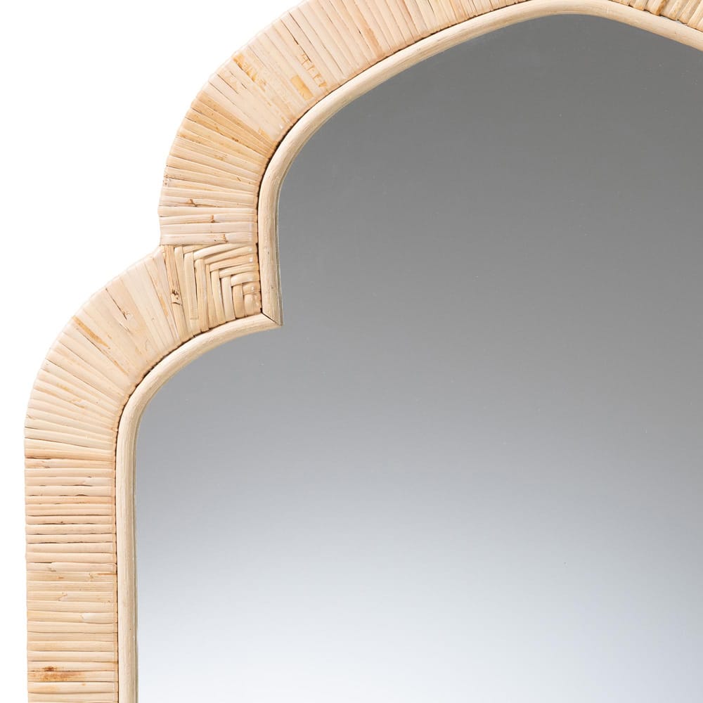 bali & pari - Plautilla Mirror in Natural - WS227-Natural-Rattan/Wooden-Mirror-Boxed view 2