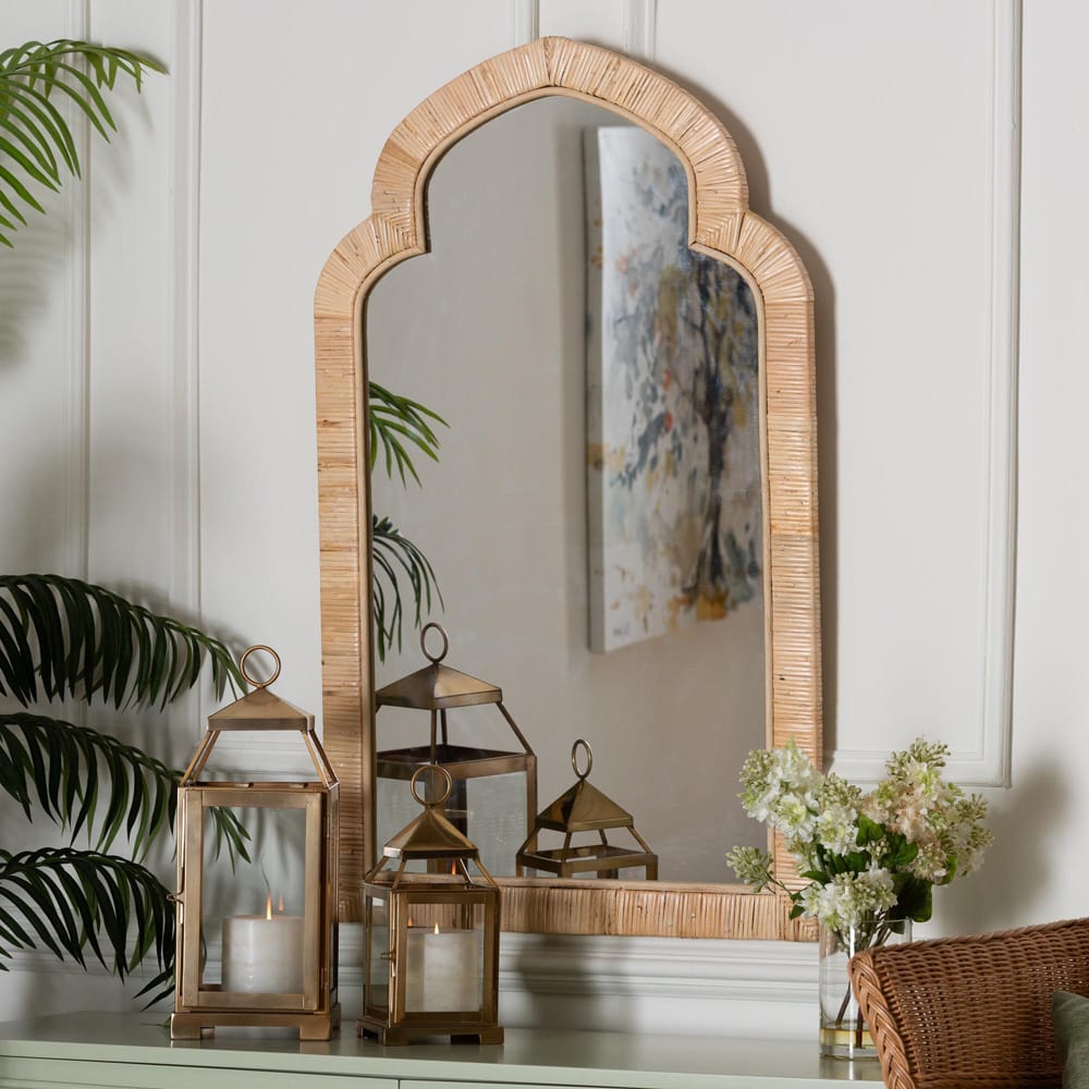 bali & pari - Plautilla Mirror in Natural - WS227-Natural-Rattan/Wooden-Mirror-Boxed view 3