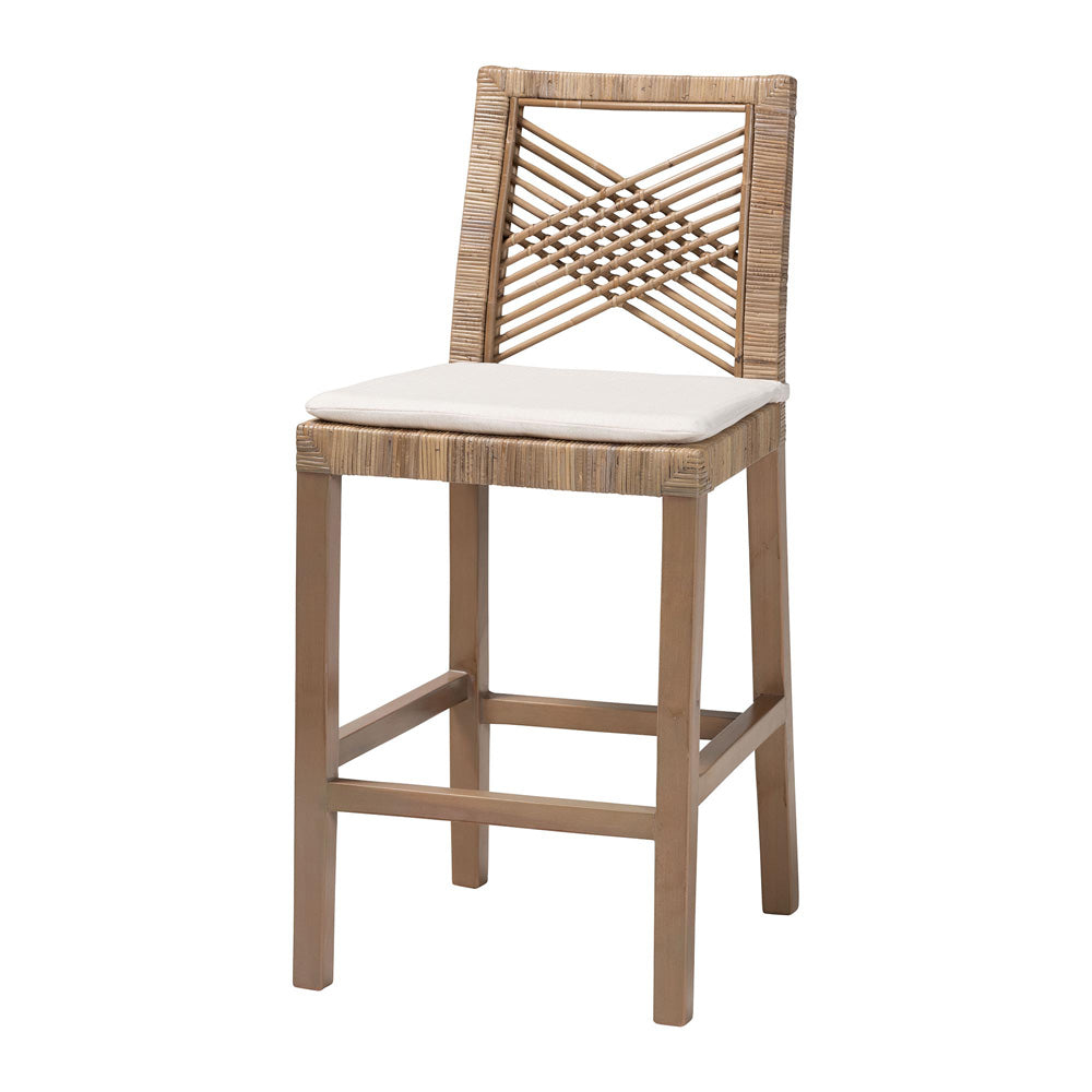 bali & pari - Poltak Counter Stool in Kubu Grey/Rustic Taupe - Poltak-Grey Natural-CS view 1