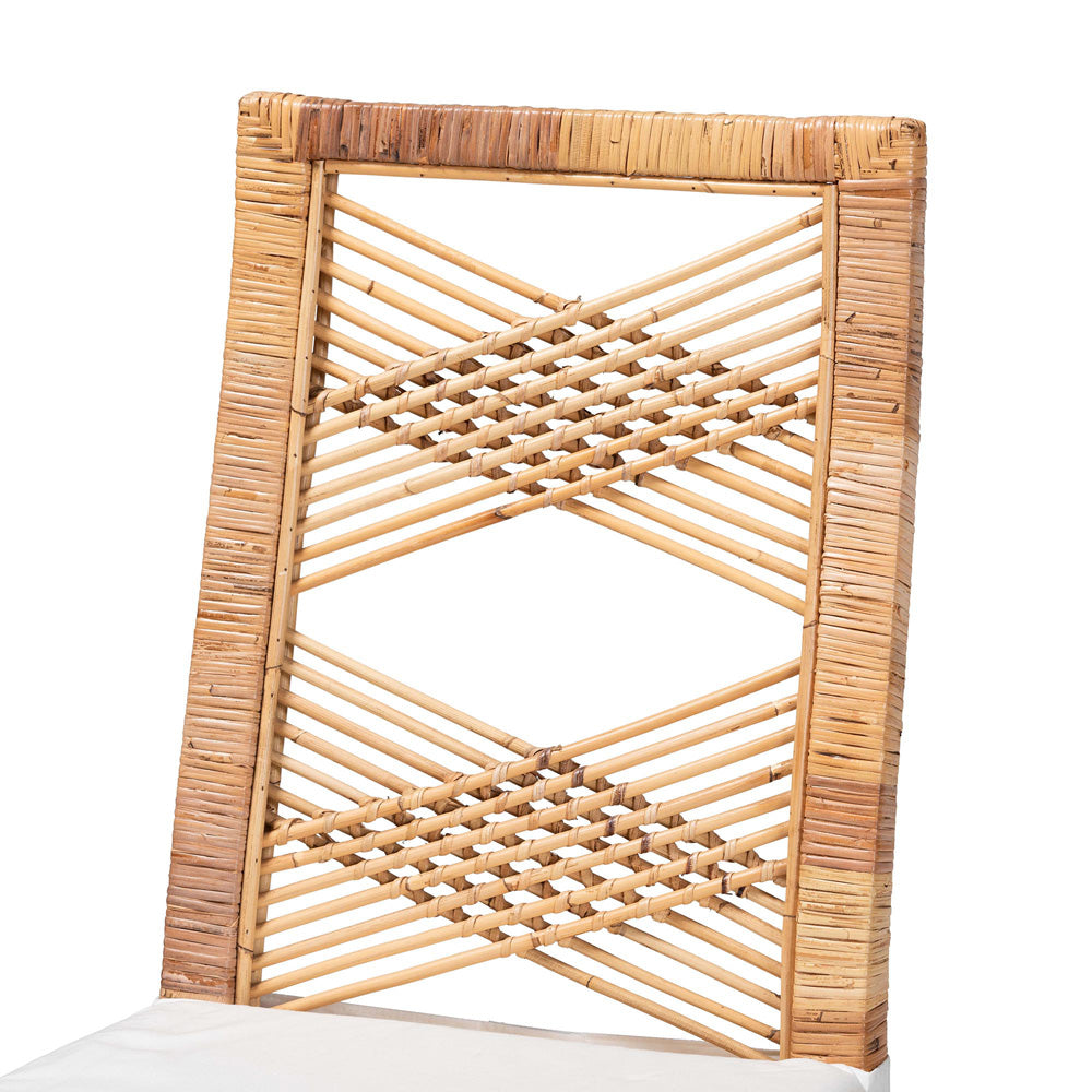bali & pari - Poltak Dining Chair in White/Natural Brown - Poltak-Rattan-DC view 5