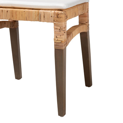 bali & pari - Poltak Dining Chair in White/Natural Brown - Poltak-Rattan-DC view 6