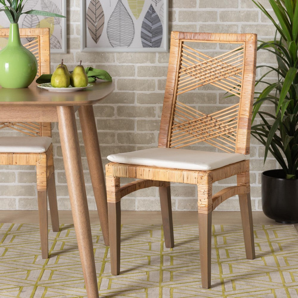 bali & pari - Poltak Dining Chair in White/Natural Brown - Poltak-Rattan-DC view 8
