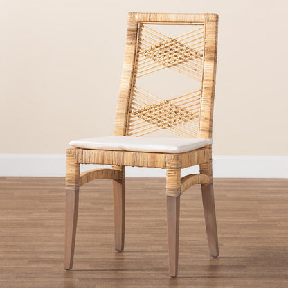 bali & pari - Poltak Dining Chair in White/Natural Brown - Poltak-Rattan-DC view 9