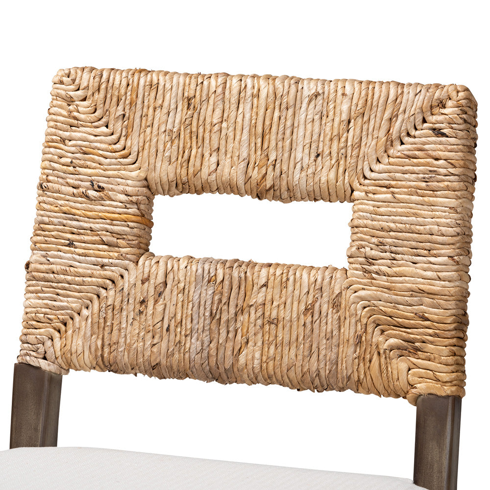 bali & pari - Porsha Counter Stool in Dark Brown/Natural Brown/White - Porsha-Mahogany-CS view 5