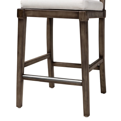 bali & pari - Porsha Counter Stool in Dark Brown/Natural Brown/White - Porsha-Mahogany-CS view 6