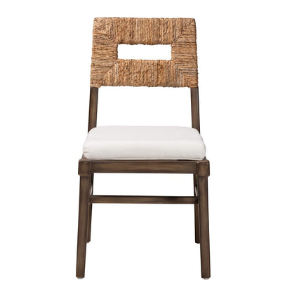 bali & pari - Porsha Dining Chair in White/Natural Brown/Walnut Brown - Porsha-Mahogany-DC view 2