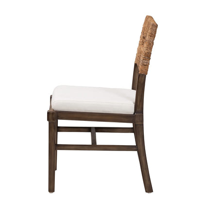 bali & pari - Porsha Dining Chair in White/Natural Brown/Walnut Brown - Porsha-Mahogany-DC view 3