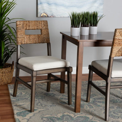 bali & pari - Porsha Dining Chair in White/Natural Brown/Walnut Brown - Porsha-Mahogany-DC view 8