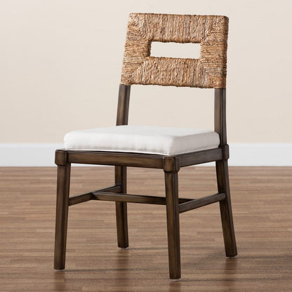 bali & pari - Porsha Dining Chair in White/Natural Brown/Walnut Brown - Porsha-Mahogany-DC view 9