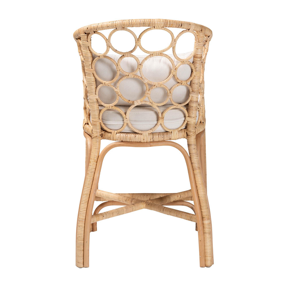bali & pari - Prisca Counter Stool in Light Honey - Ariel-Light Honey Rattan-Cushion-CS view 4