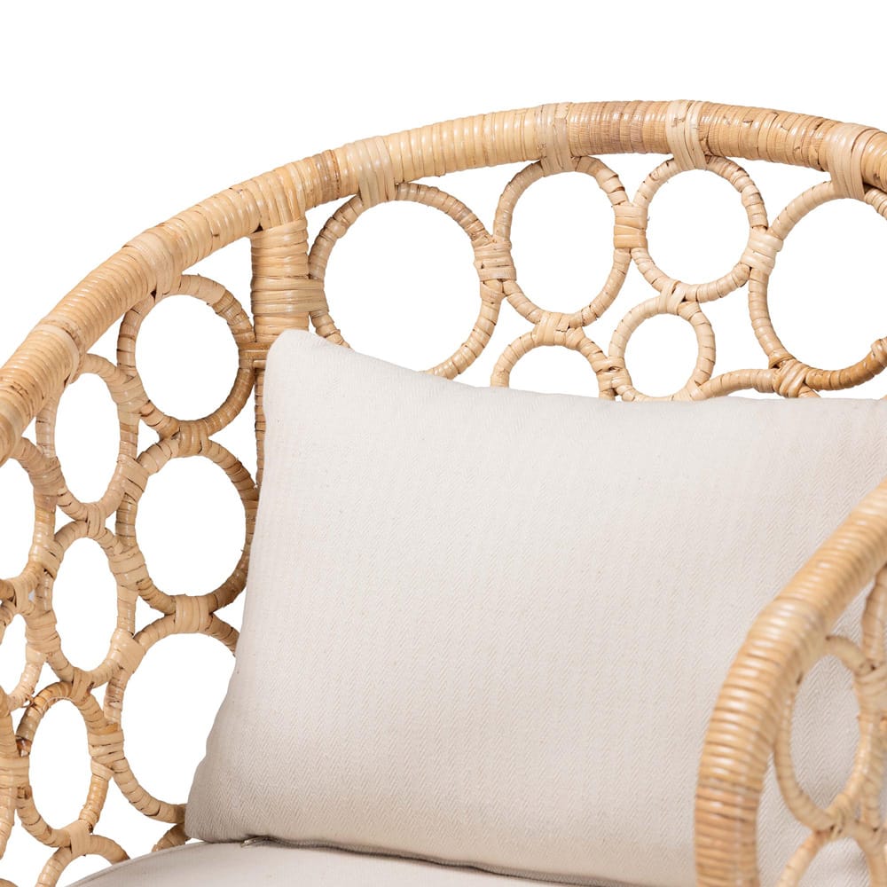 bali & pari - Prisca Set of 2 Dining Chairs in Light Honey - Ariel-Light Honey Rattan-Cushion-DC view 4