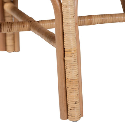 bali & pari - Prisca Set of 2 Dining Chairs in Light Honey - Ariel-Light Honey Rattan-Cushion-DC view 5