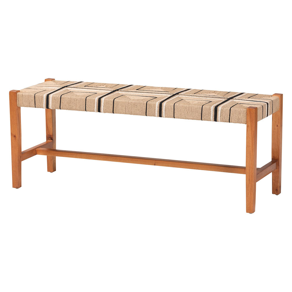 bali & pari - Prita Dining Bench in Brown/Natural Brown - BNCH-1-Wood/Brown-Bench view 1