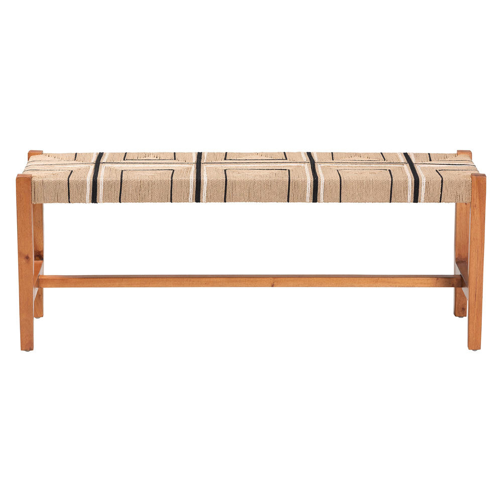bali & pari - Prita Dining Bench in Brown/Natural Brown - BNCH-1-Wood/Brown-Bench view 2