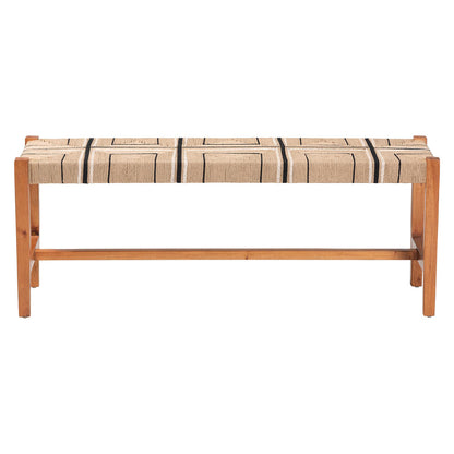 bali & pari - Prita Dining Bench in Brown/Natural Brown - BNCH-1-Wood/Brown-Bench view 2