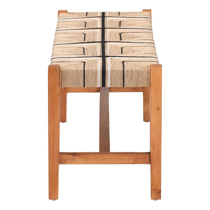 bali & pari - Prita Dining Bench in Brown/Natural Brown - BNCH-1-Wood/Brown-Bench view 3