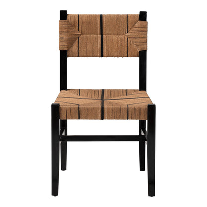 bali & pari - Prita Dining Chair in Brown/Black - DCC-01-Wood/Black-DC view 2