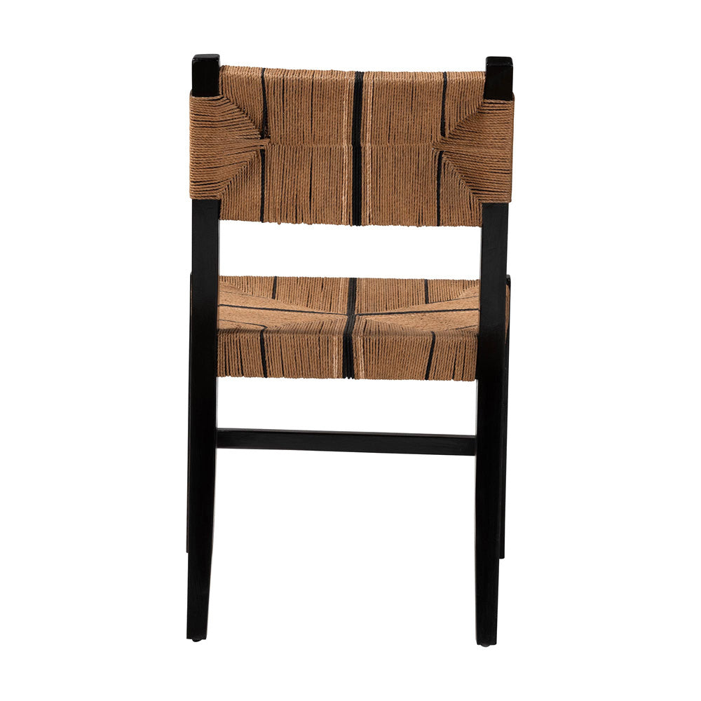 bali & pari - Prita Dining Chair in Brown/Black - DCC-01-Wood/Black-DC view 4