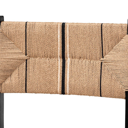 bali & pari - Prita Set of 2 Bar Stools in Brown/Black - BC-02-Parekesit-Wood/Black-BS view 4