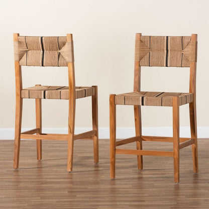 bali & pari - Prita Set of 2 Counter Stools in Brown/Natural Brown - CC-02-Wood/Brown-CS view 8