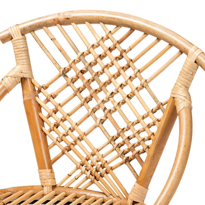 bali & pari - Pro Set of 2 Dining Chairs in Natural Brown/Black - Pro-Rattan/Black-DC view 4