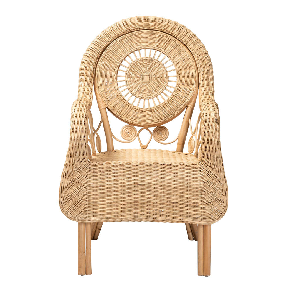 bali & pari - Putri Chair in Natural Brown - Putri-Rattan-AC view 2