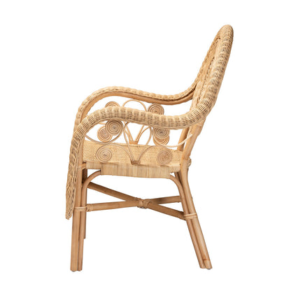 bali & pari - Putri Chair in Natural Brown - Putri-Rattan-AC view 3