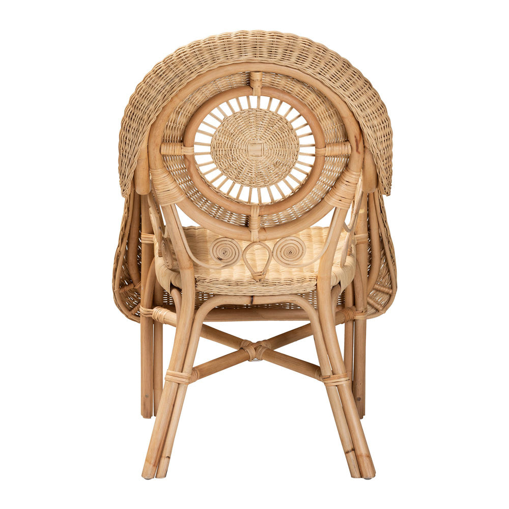 bali & pari - Putri Chair in Natural Brown - Putri-Rattan-AC view 4