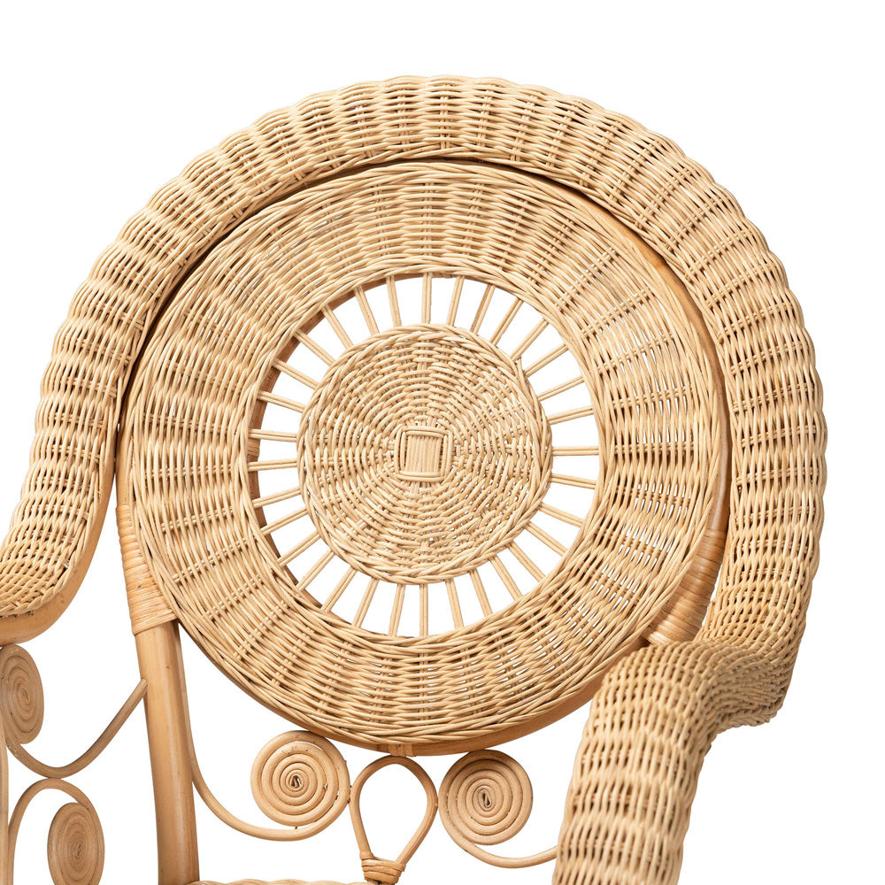 bali & pari - Putri Chair in Natural Brown - Putri-Rattan-AC view 5