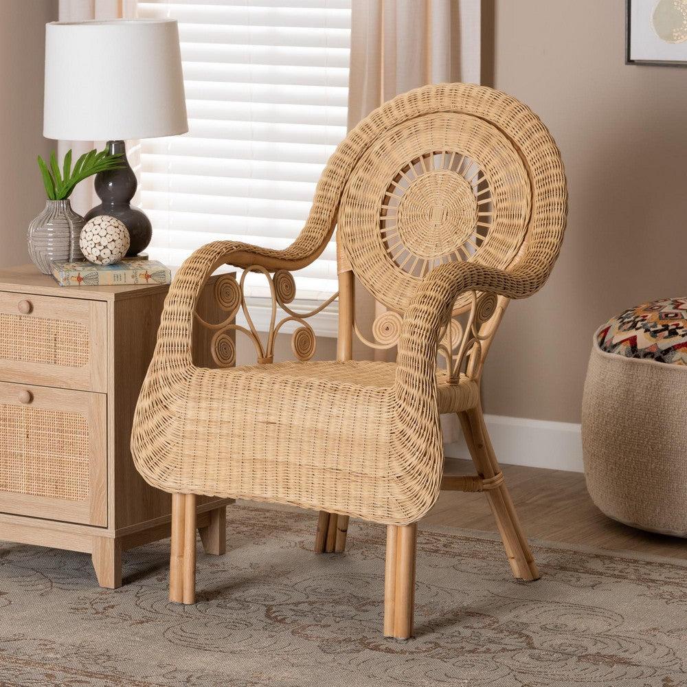 bali & pari - Putri Chair in Natural Brown - Putri-Rattan-AC view 8
