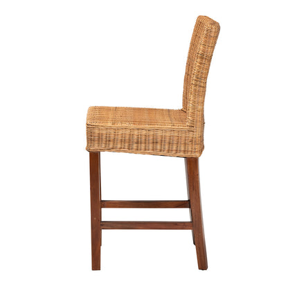 bali & pari - Racquel Counter Stool in Natural Brown/Walnut Brown - DC9002-Rattan-CS view 3