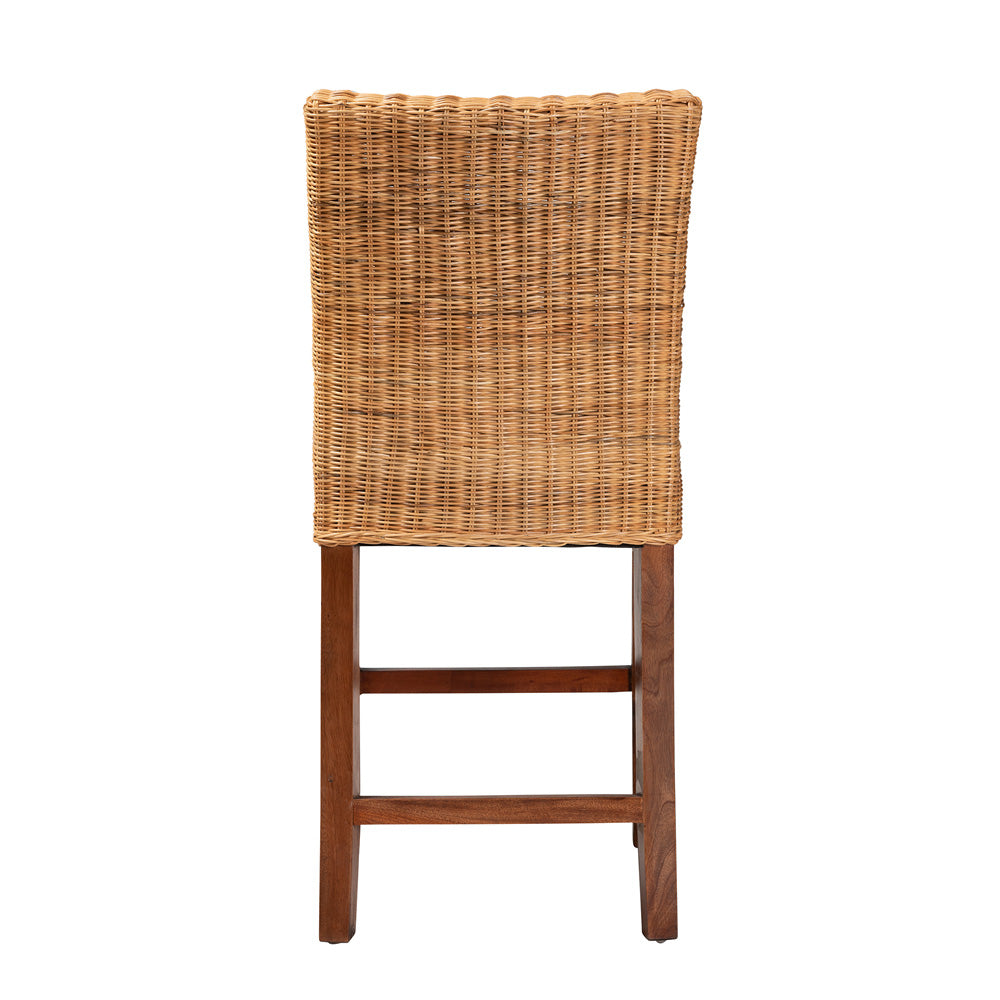 bali & pari - Racquel Counter Stool in Natural Brown/Walnut Brown - DC9002-Rattan-CS view 4