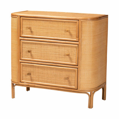 bali & pari - Radenza Storage Cabinet in Light Honey - RADENZA-Light Honey Rattan-Cabinet view 1
