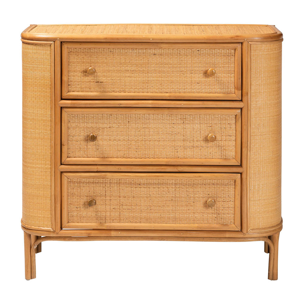 bali & pari - Radenza Storage Cabinet in Light Honey - RADENZA-Light Honey Rattan-Cabinet view 3