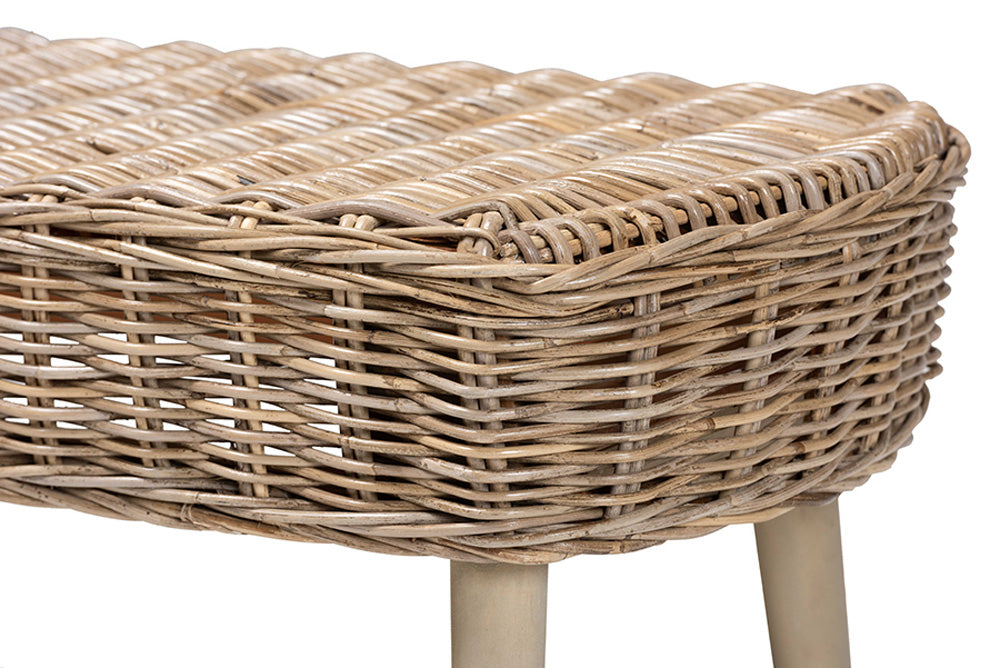 bali & pari - Raisa Bench - Mona Kubu-Grey/Natural/Light Brown-Bench (no back) view 4