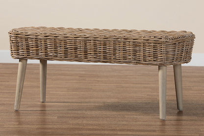 bali & pari - Raisa Bench - Mona Kubu-Grey/Natural/Light Brown-Bench (no back) view 8