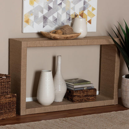 bali & pari - Rajiya Console Table in Natural Brown - F248-FT8-Seagrass-Console Table view 6