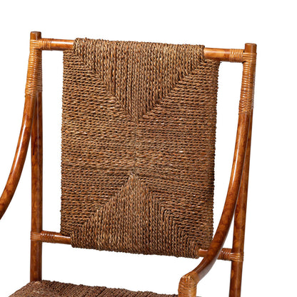 bali & pari - Ramos Arm Chair in Marbled Tortoise Brown/Natural Brown - WS203-Tortoise Rattan-CC view 5