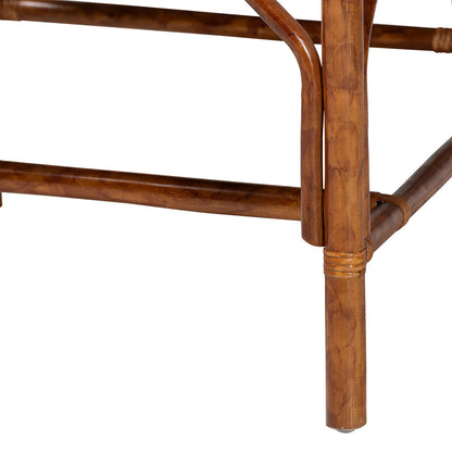 bali & pari - Ramos Arm Chair in Marbled Tortoise Brown/Natural Brown - WS203-Tortoise Rattan-CC view 6