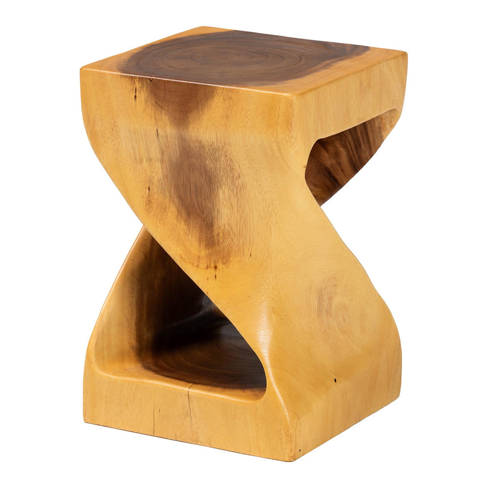 bali & pari - Rapha End Table in Natural Brown - Suar S/T 011-Natural-Side Table view 1
