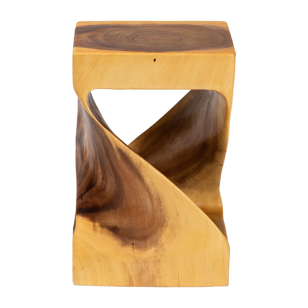 bali & pari - Rapha End Table in Natural Brown - Suar S/T 011-Natural-Side Table view 3